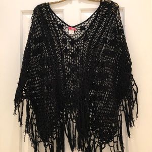 Black Crochet Cover Up